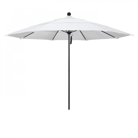 California Umbrella 11' Black Aluminum Market Patio Umbrella, Pacifica Natural 194061333792